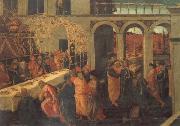 JACOPO del SELLAIO The Banquet of Ahasuerus USA oil painting artist